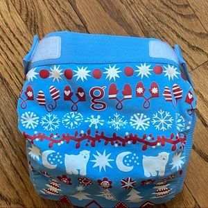 Winter themed g-diaper cover - Large (22-36 pounds)